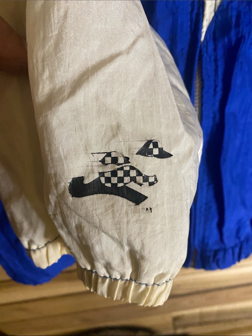 Vintage 90s Mark Martin Valvoline White & Blue Racing Windbreaker Jacket large - Picture 5 of 8